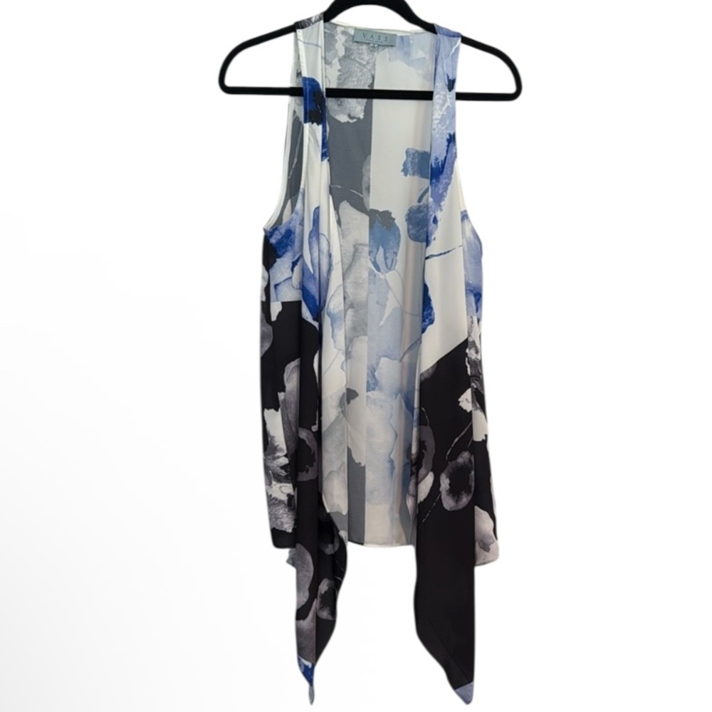 🖤 Vass Joan Vass Colorblock Floral Flowy Vest 🖤